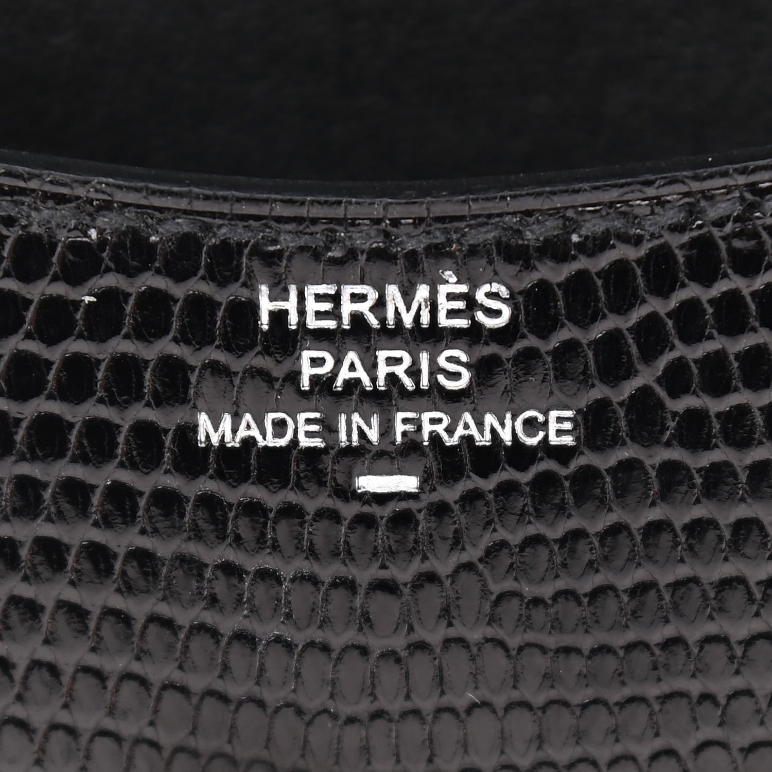 Hermes Lizard Constance Slim Wallet Black 7 of 11