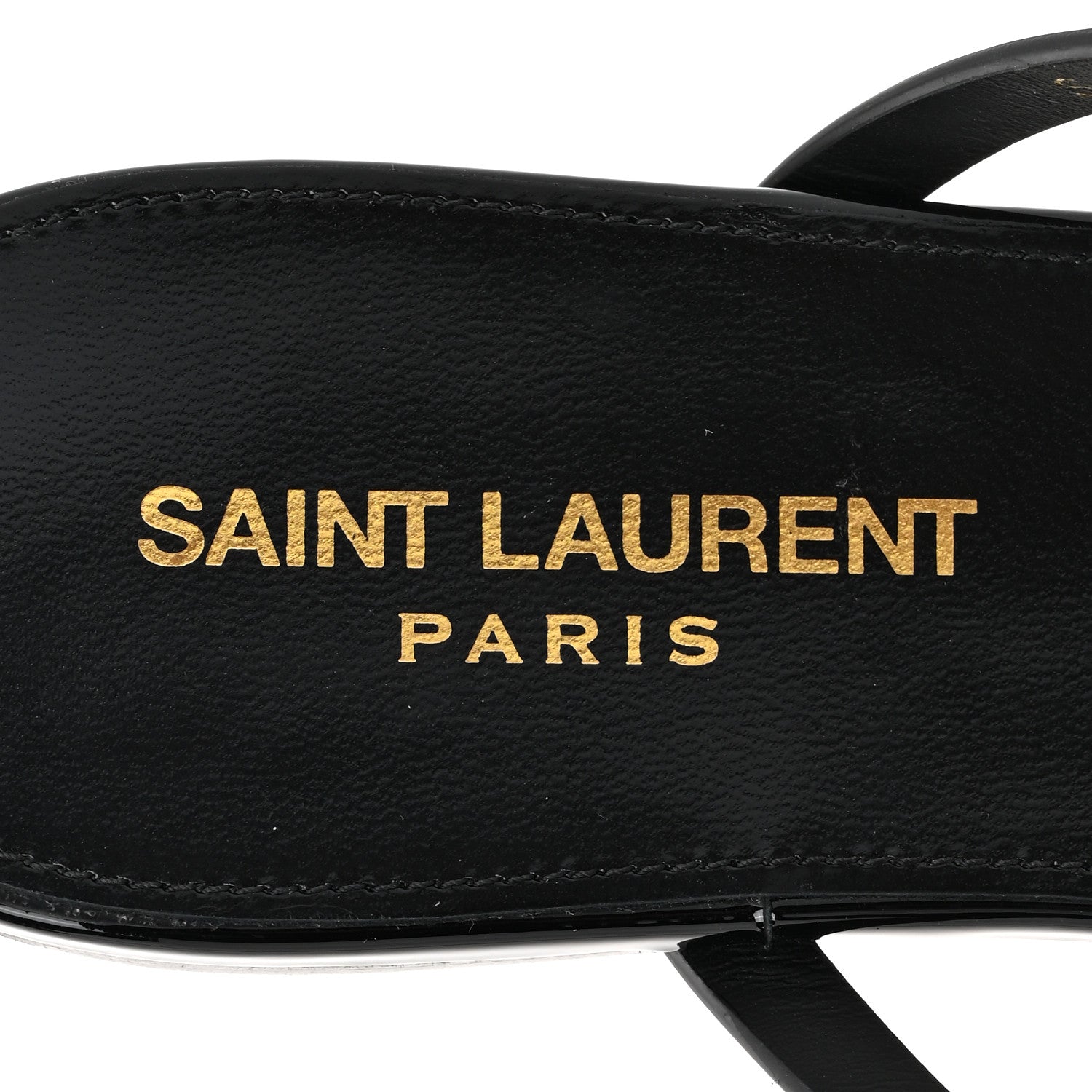 Saint Laurent Calfskin Cassandra Monogram Sandals 38 Black 7 of 10