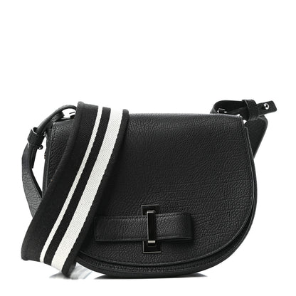 Delvaux Crispy Calfskin Mini Le Mutin Saddle Bag Black 1 of 9