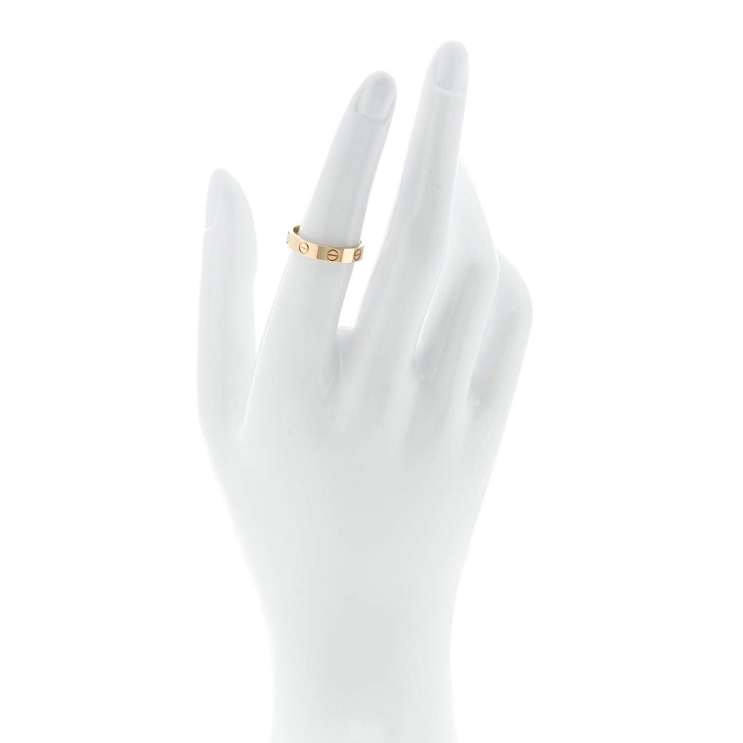18K Yellow Gold 3.5mm LOVE Wedding Band Ring 52 6
