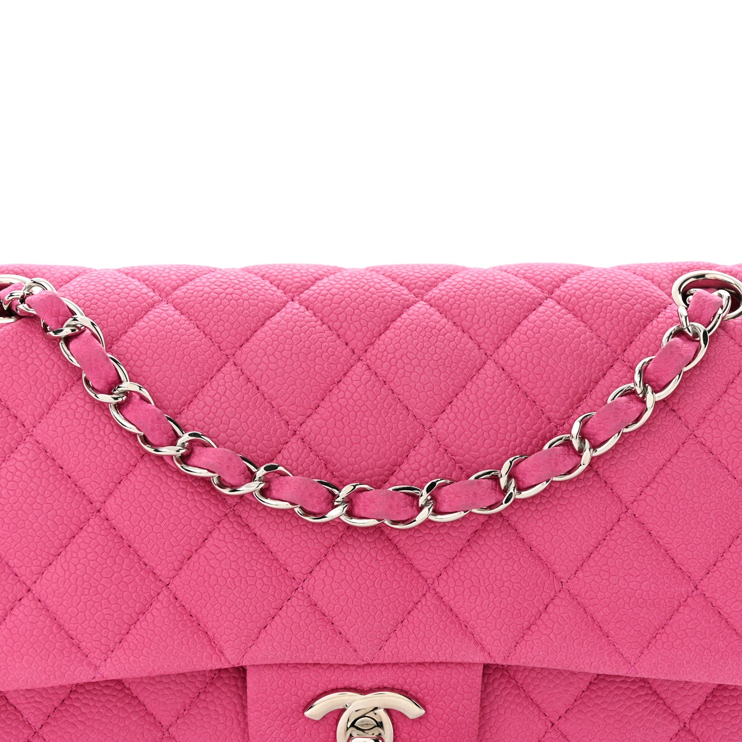 Chanel Iridescent Caviar Quilted Medium Double Flap Pink 8 of 13