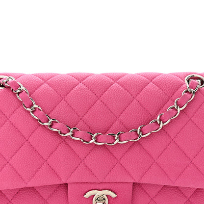 Chanel Iridescent Caviar Quilted Medium Double Flap Pink 8 of 13