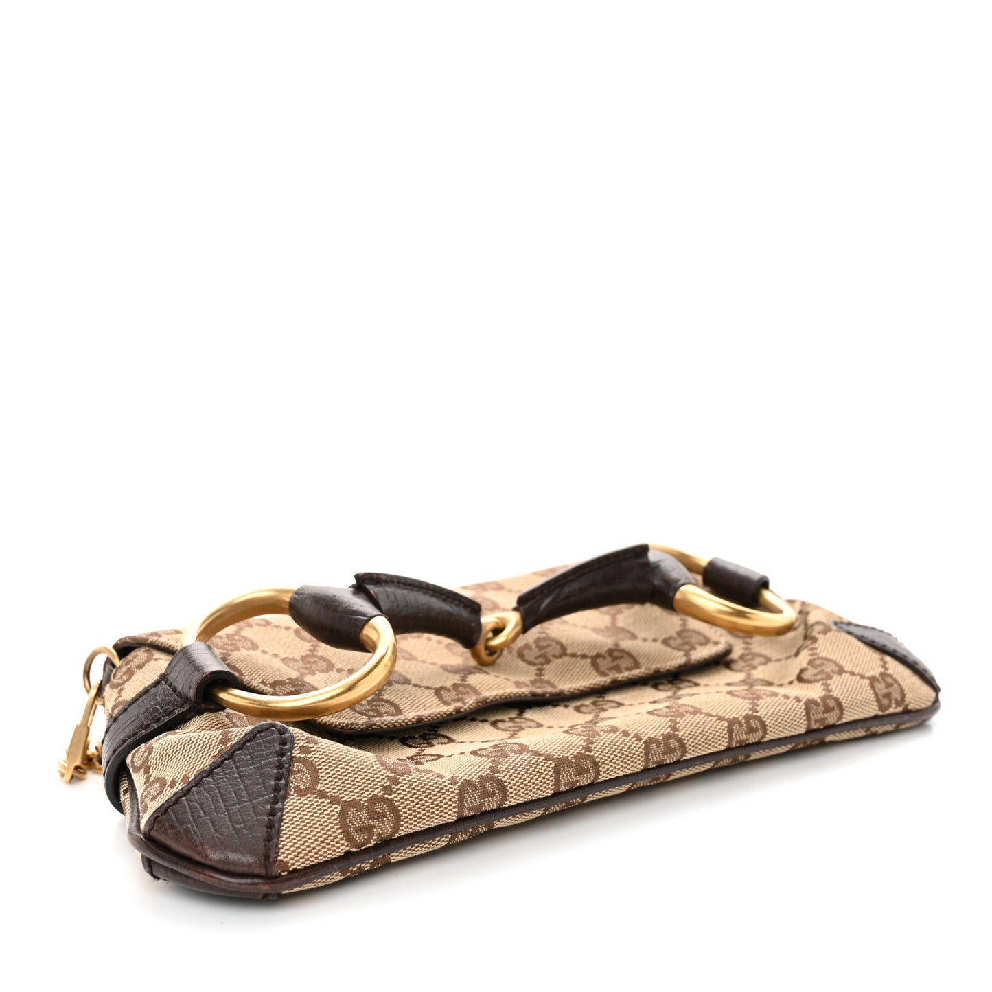 Monogram Horsebit Clutch Dark Brown