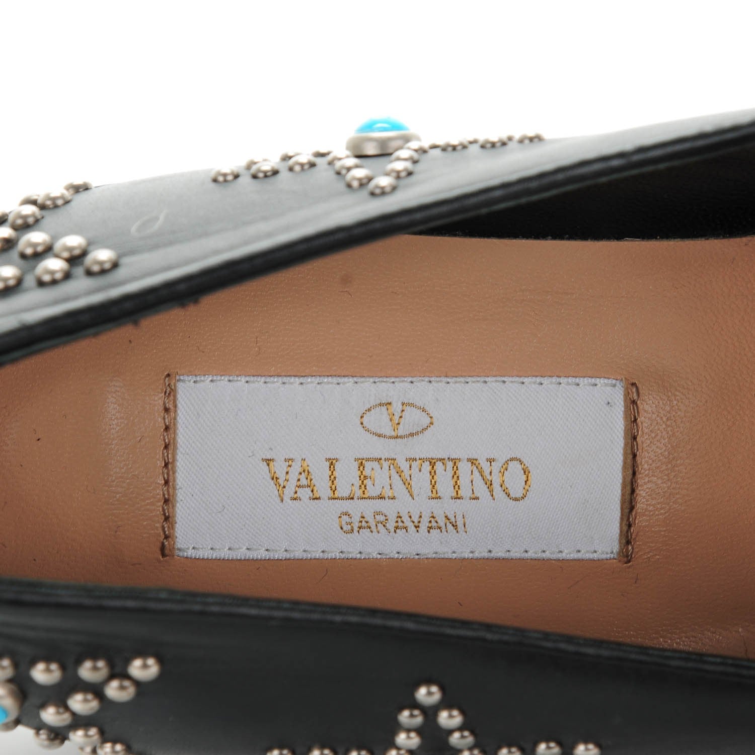 Valentino Garavani Nappa Star Studded Cabochon Loafers 35 Black 6 of 9