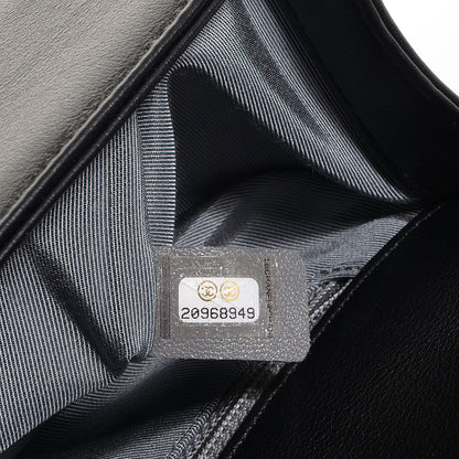 Chanel Calfskin Chevron New Medium Boy Flap Black 5 of 7