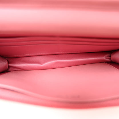 Chanel Lambskin Camellia Embossed Wallet on Chain WOC Pink 5 of 12