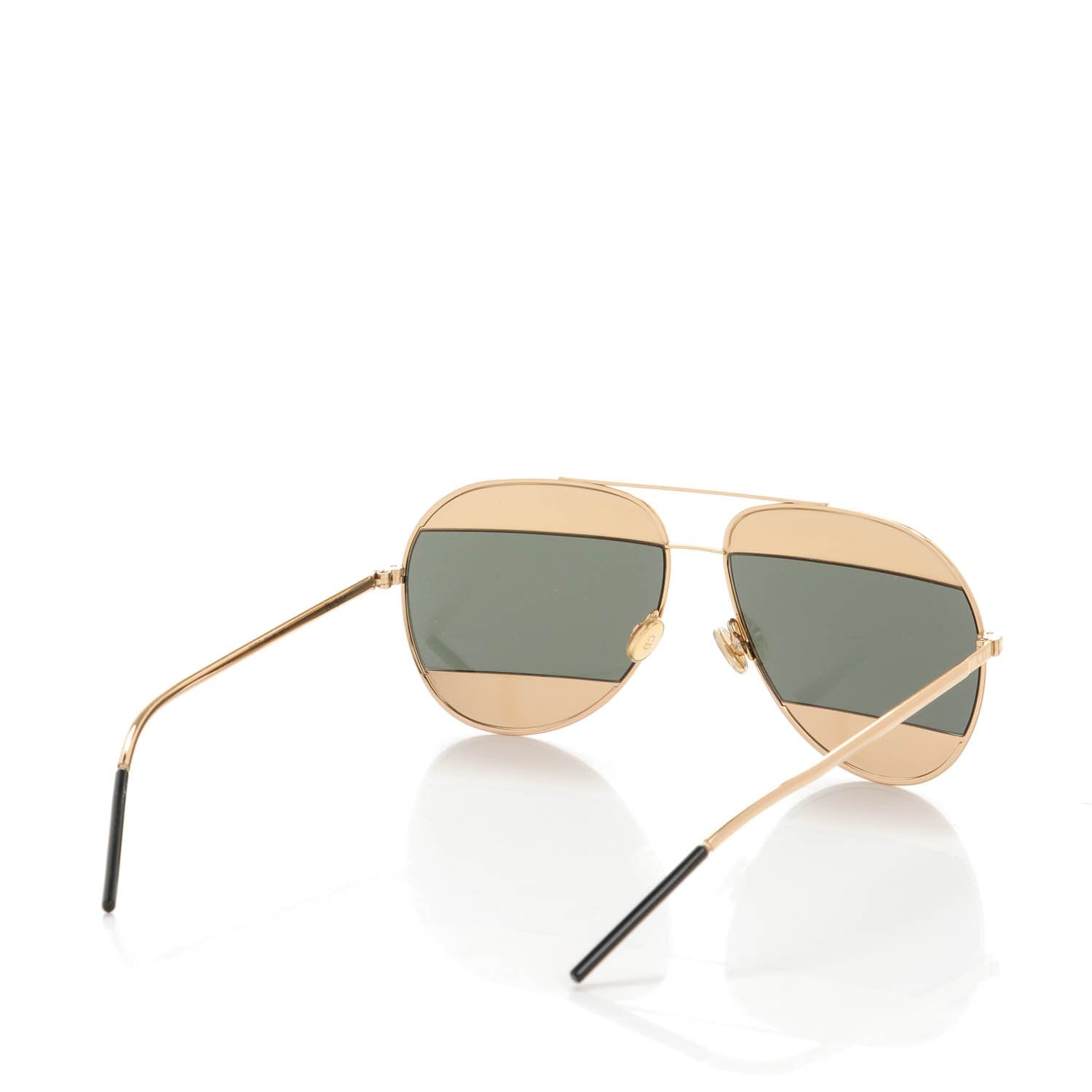 Christian Dior Split 1 Aviator Sunglasses Gold 3 of 5