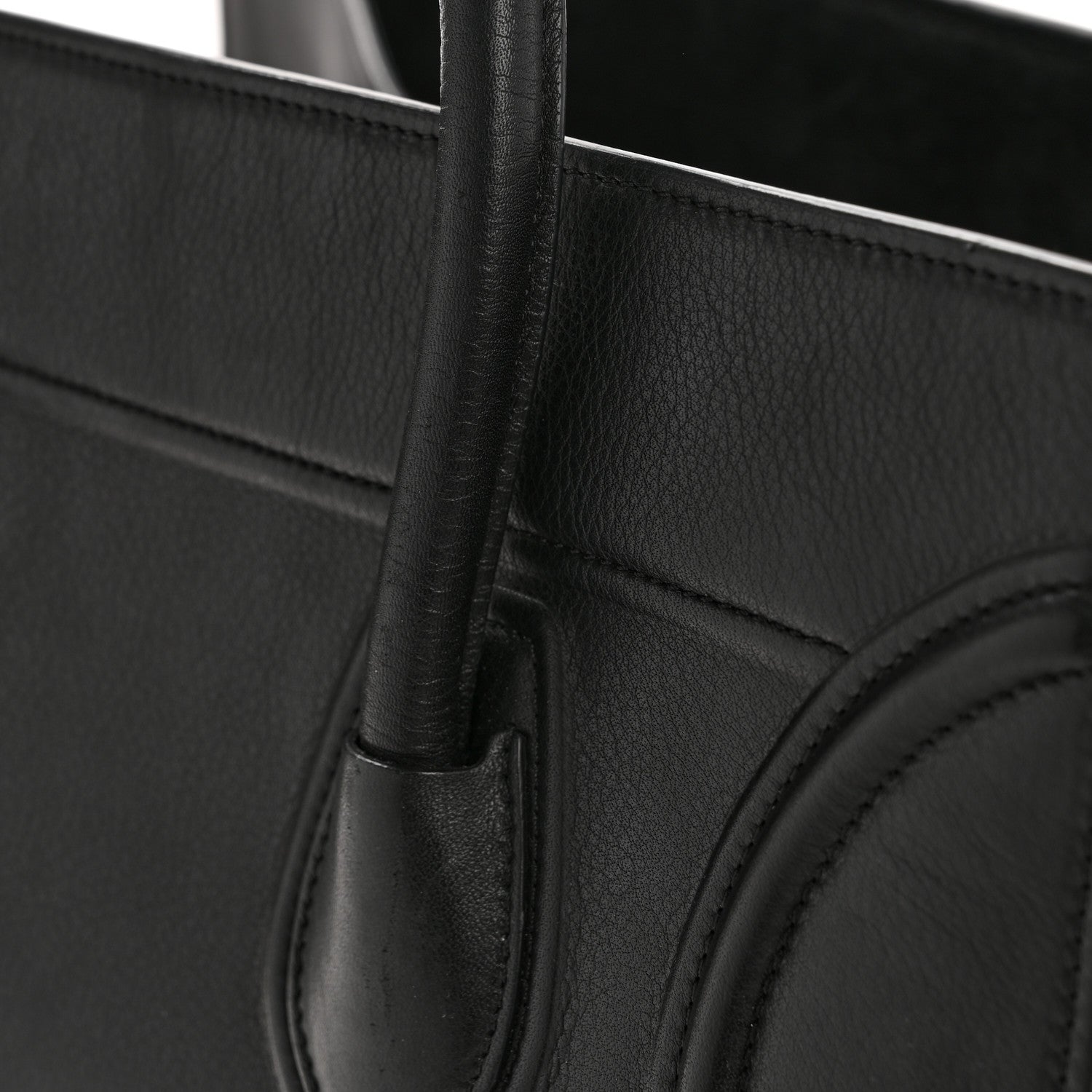 Celine Grained Calfskin Medium Phantom Luggage Black 13 of 14