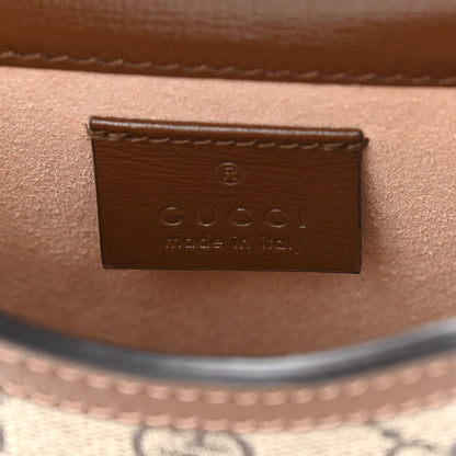 Gucci GG Supreme Monogram Mini Horsebit 1955 Crossbody Bag Beige Brown Sugar 6 of 10