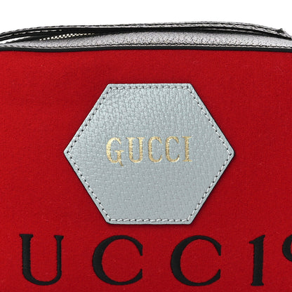 Gucci Felt Calfskin Script Logo Gucci 100 Camera Bag Bright Hibiscus Black Azure 8 of 11