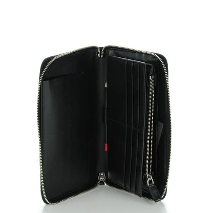 Prada Saffiano Large Zip Around Travel Wallet Nero Black 5 of 8
