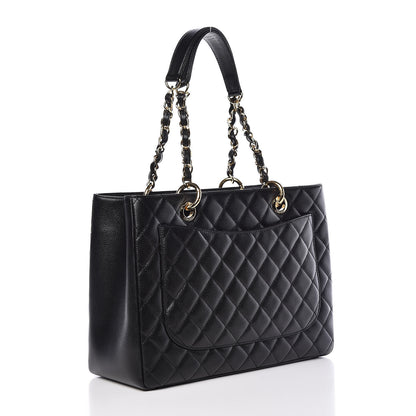 Chanel Caviar Quilted Grand Shopping Tote GST Black 3 of 10