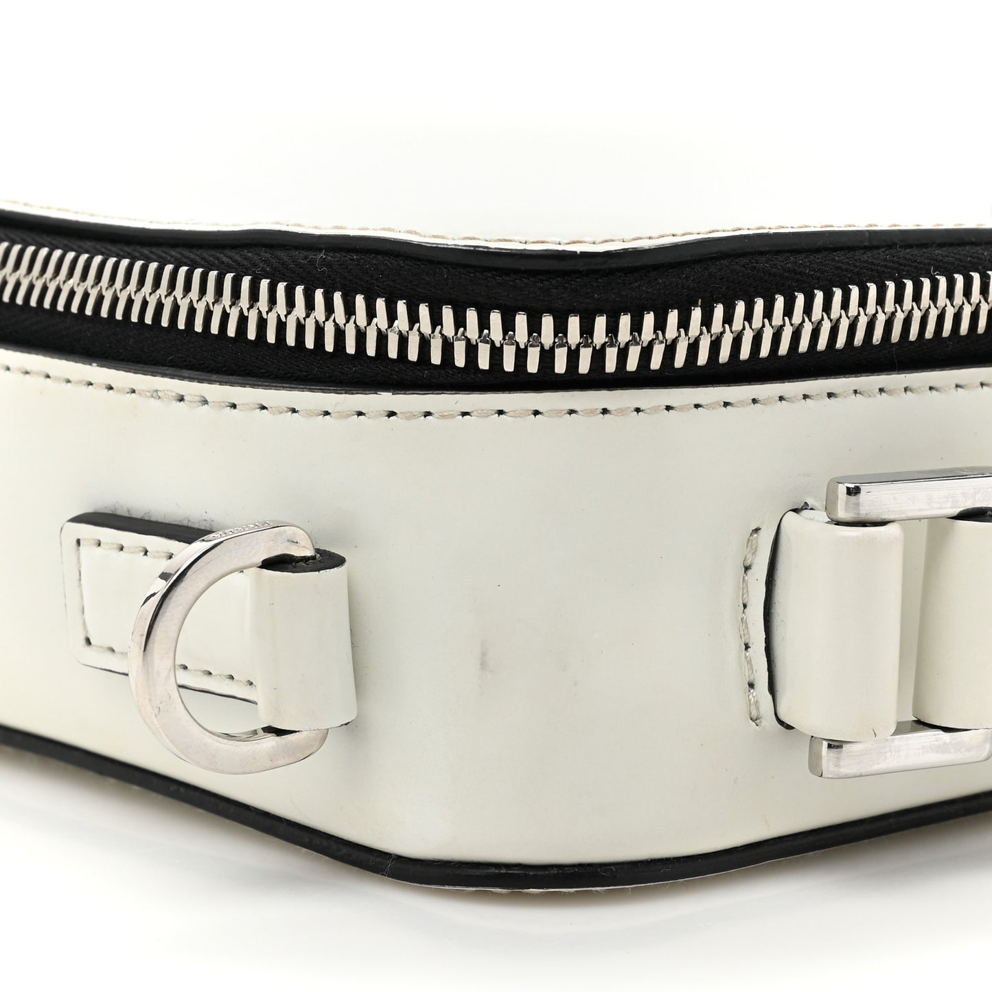 Spazzolato Medium Brique Crossbody Bag White