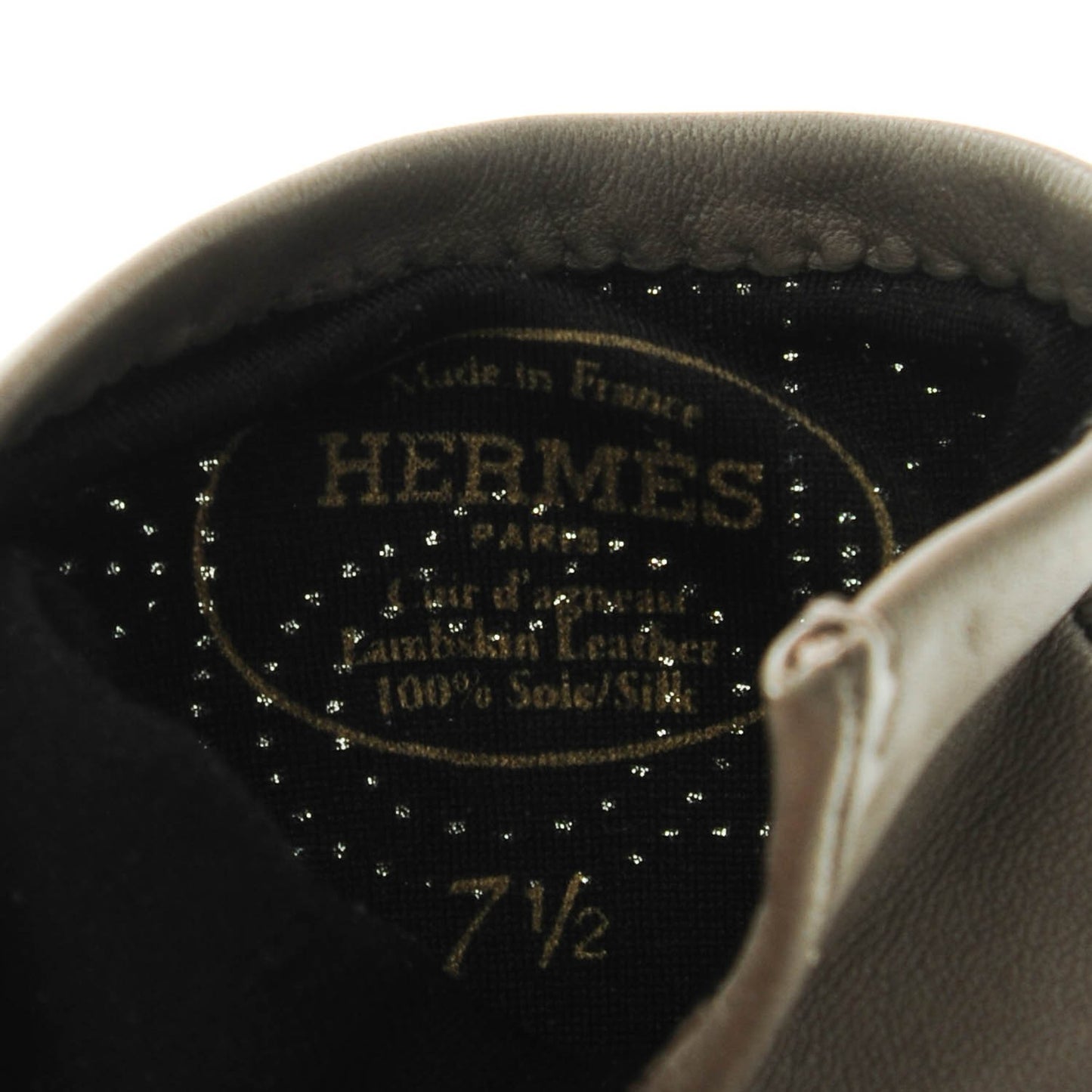 Lambskin Perforated Medor Gloves 7.5 Etain