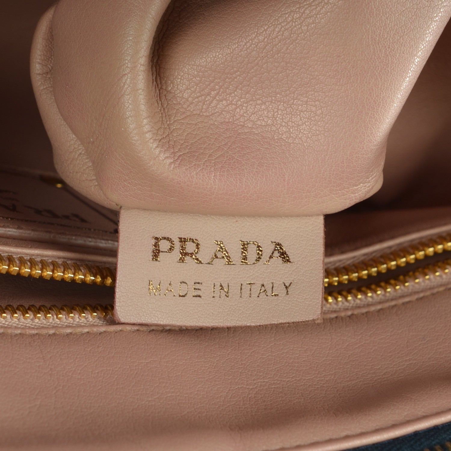 Prada Vitello Shine Shopping Satchel Denim 8 of 10