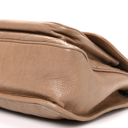 Saint Laurent Crinkled Calfskin Matelasse Monogram Medium Niki Chain Satchel Light Taupe 10 of 12
