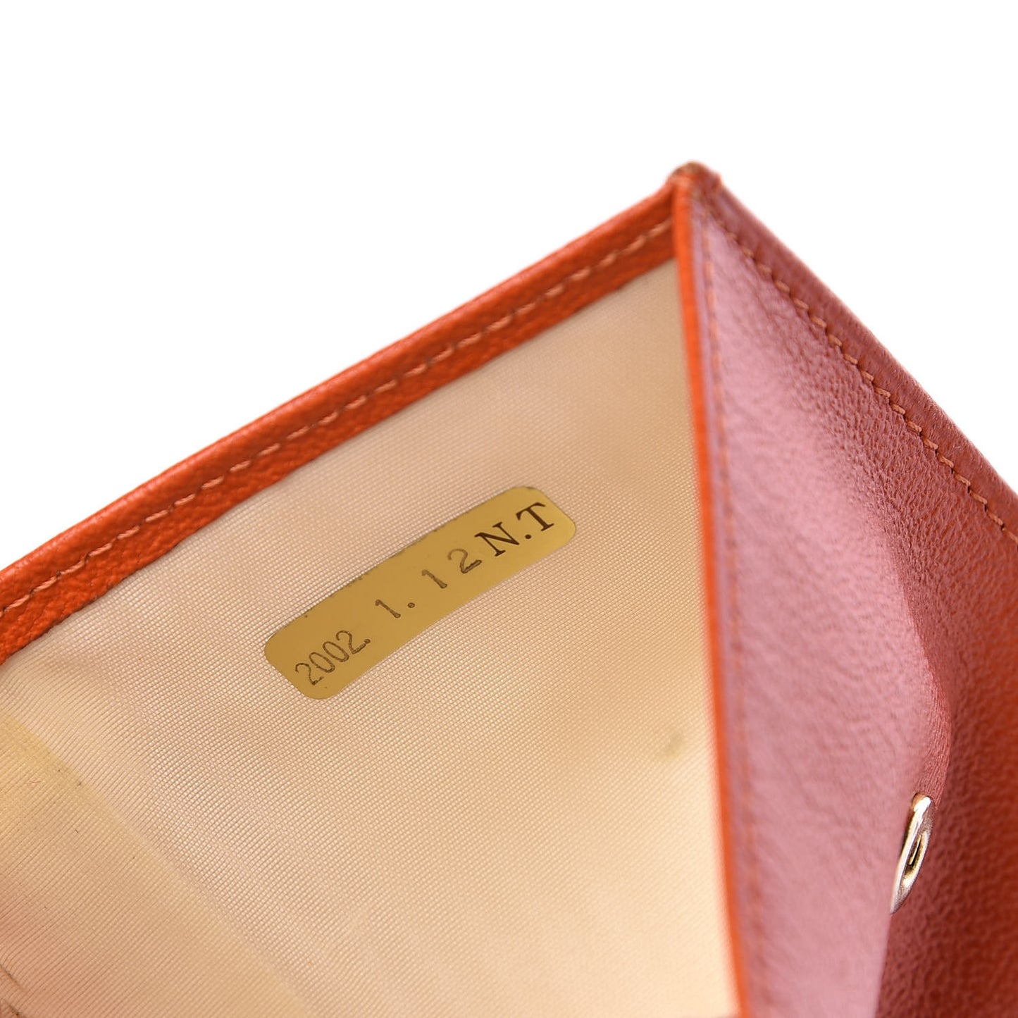 Goatskin Compact Double Sided Wallet Orange