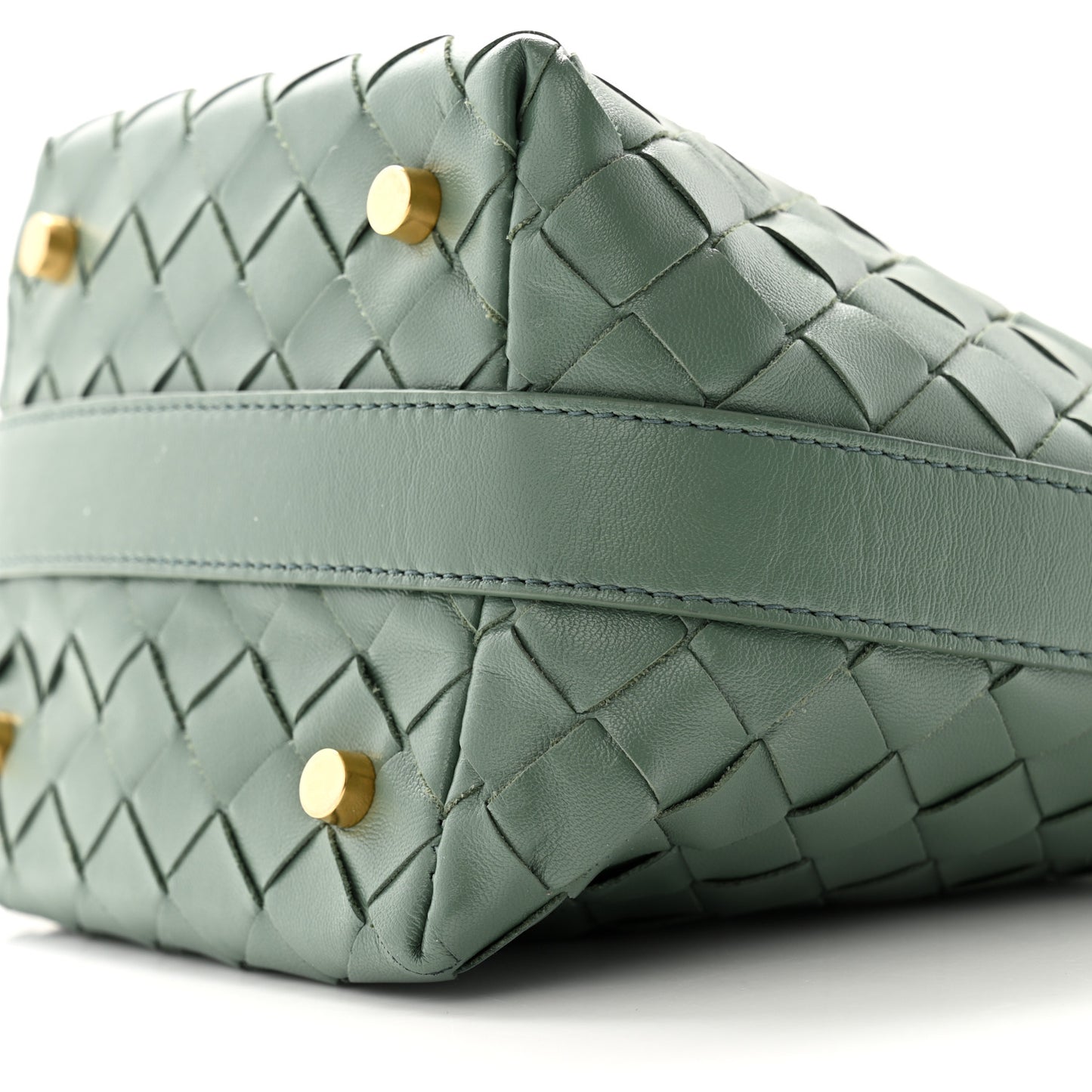 Calfskin Nappa Intrecciato Candy Wallace Aloe