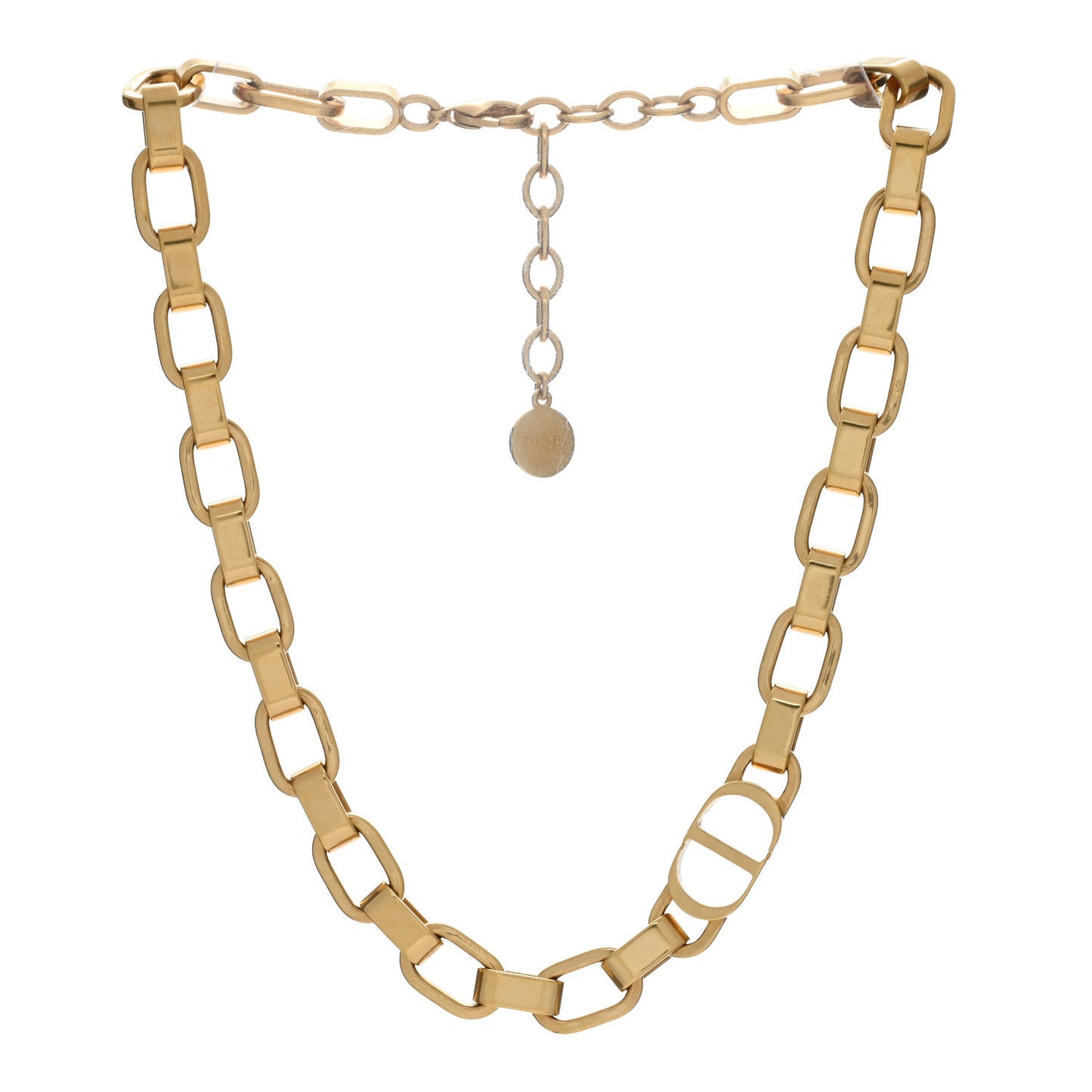 Metal 30 Montaigne Chain Choker Necklace Gold
