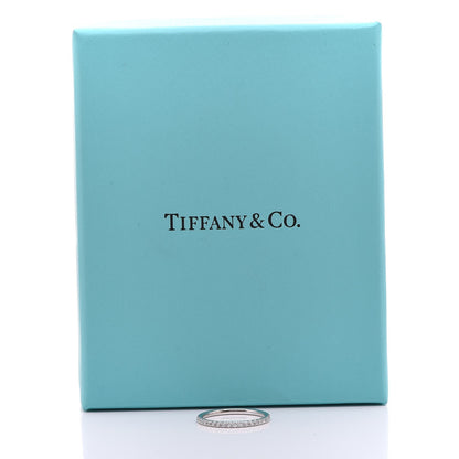 Tiffany 18K White Gold Diamond Metro Ring 48 4.5 5 of 5