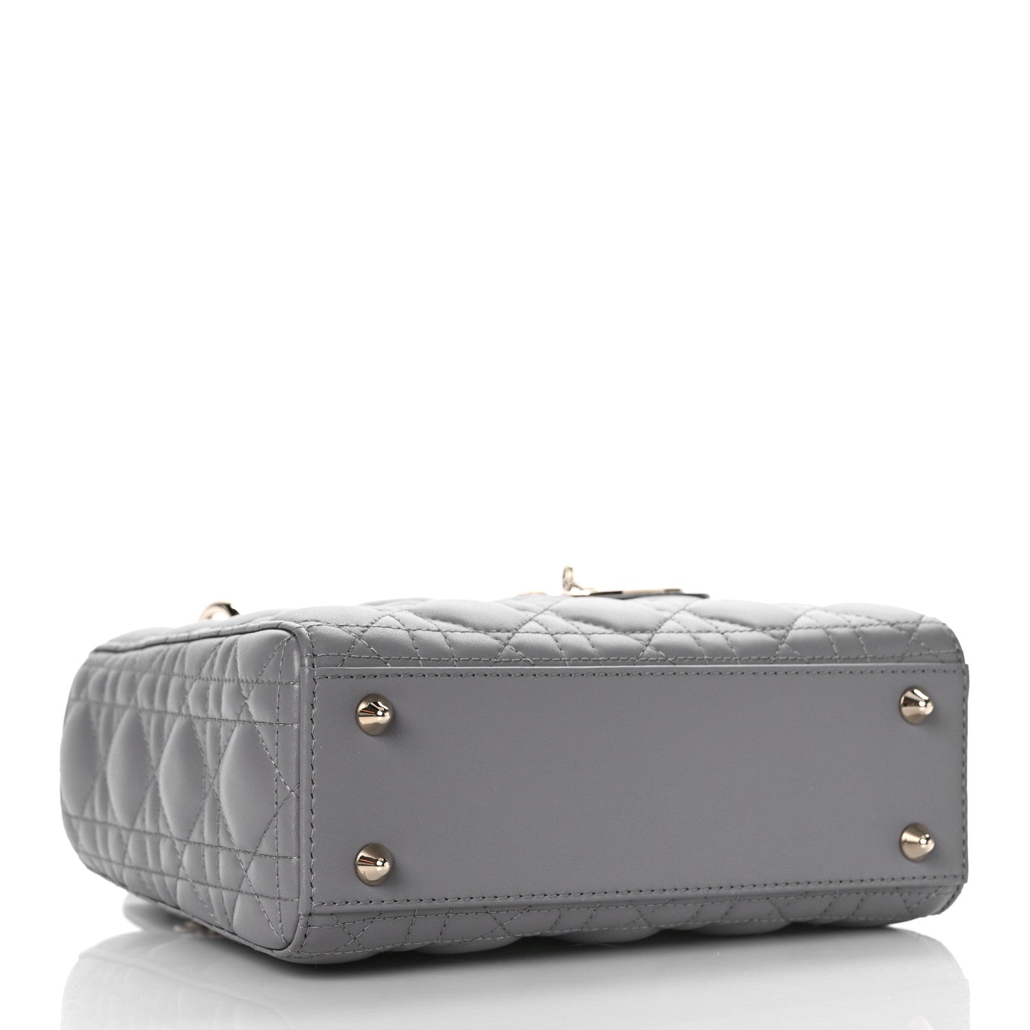 Christian Dior Lambskin Cannage Small My ABCDior Lady Dior Grey 4 of 11
