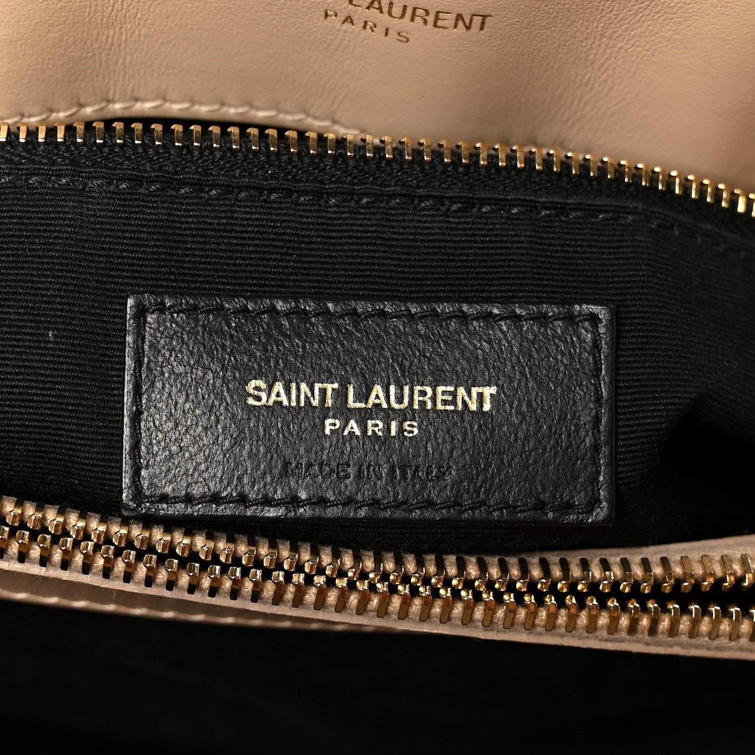 Saint Laurent Calfskin Y Quilted Monogram Medium Loulou Chain Satchel Dark Beige 7 of 11