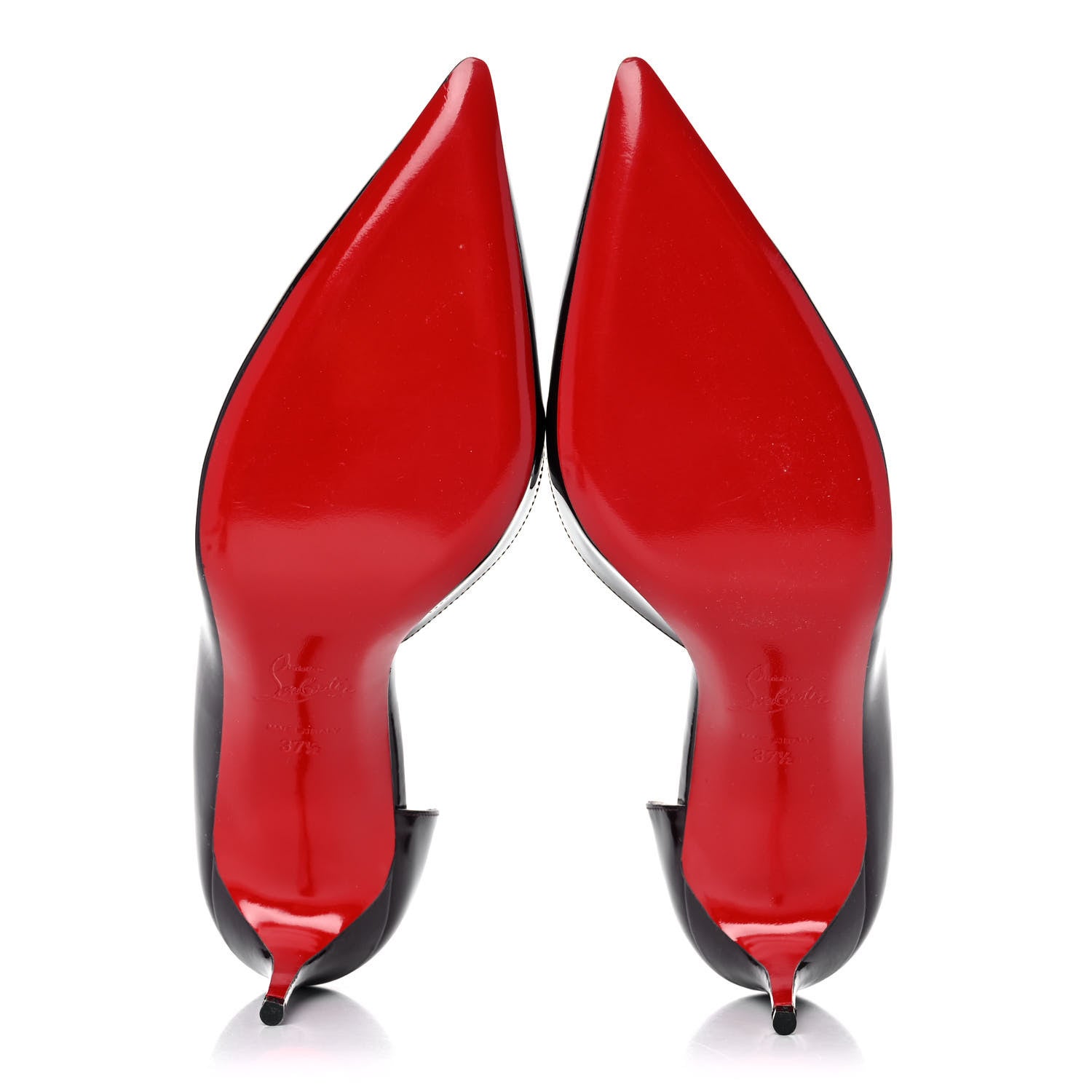 Christian Louboutin Patent Iriza 70 Pumps 37.5 Lie De Vin 5 of 14