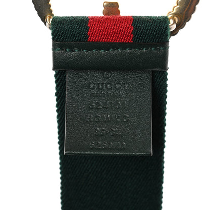 Gucci Canvas Torchon Double G Web Belt 85 34 Verde 3 of 5