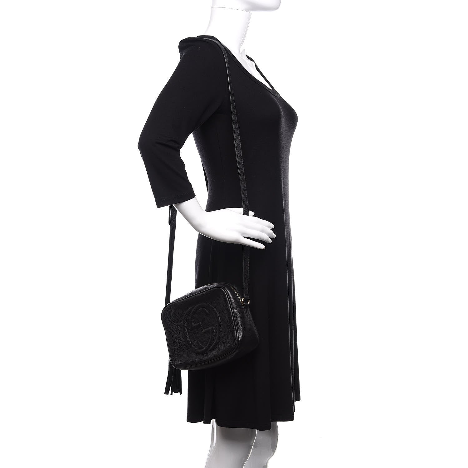 Gucci Pebbled Calfskin Small Soho Disco Bag Black 2 of 11