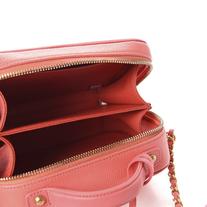Chanel Caviar Quilted Small CC Filigree Vanity Case Coral 5 of 11
