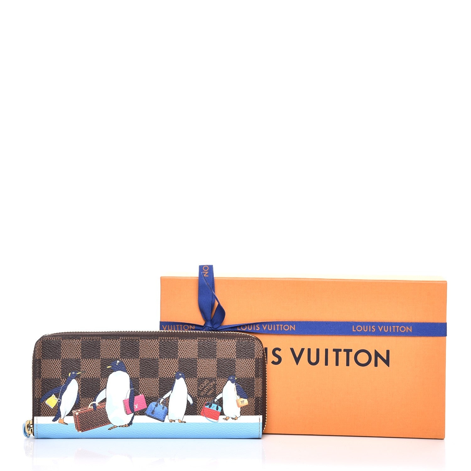 Louis Vuitton Damier Ebene 2017 Christmas Animation Clemence Wallet 8 of 8