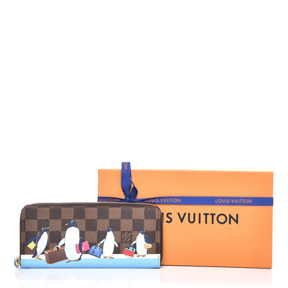 Louis Vuitton Damier Ebene 2017 Christmas Animation Clemence Wallet 8 of 8