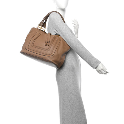 Chloe Calfskin Large New Marcie Tote Nut 2 of 10