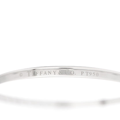 Tiffany Platinum Diamond Lucida Half Circle Wedding Band Ring 53 6.5 4 of 5