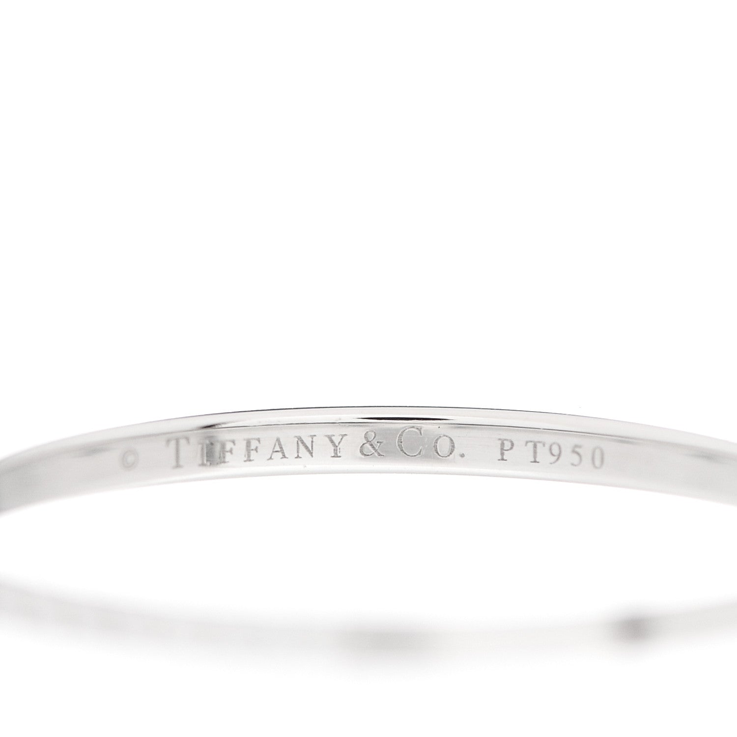 Tiffany Platinum Diamond Lucida Half Circle Wedding Band Ring 53 6.5 4 of 4