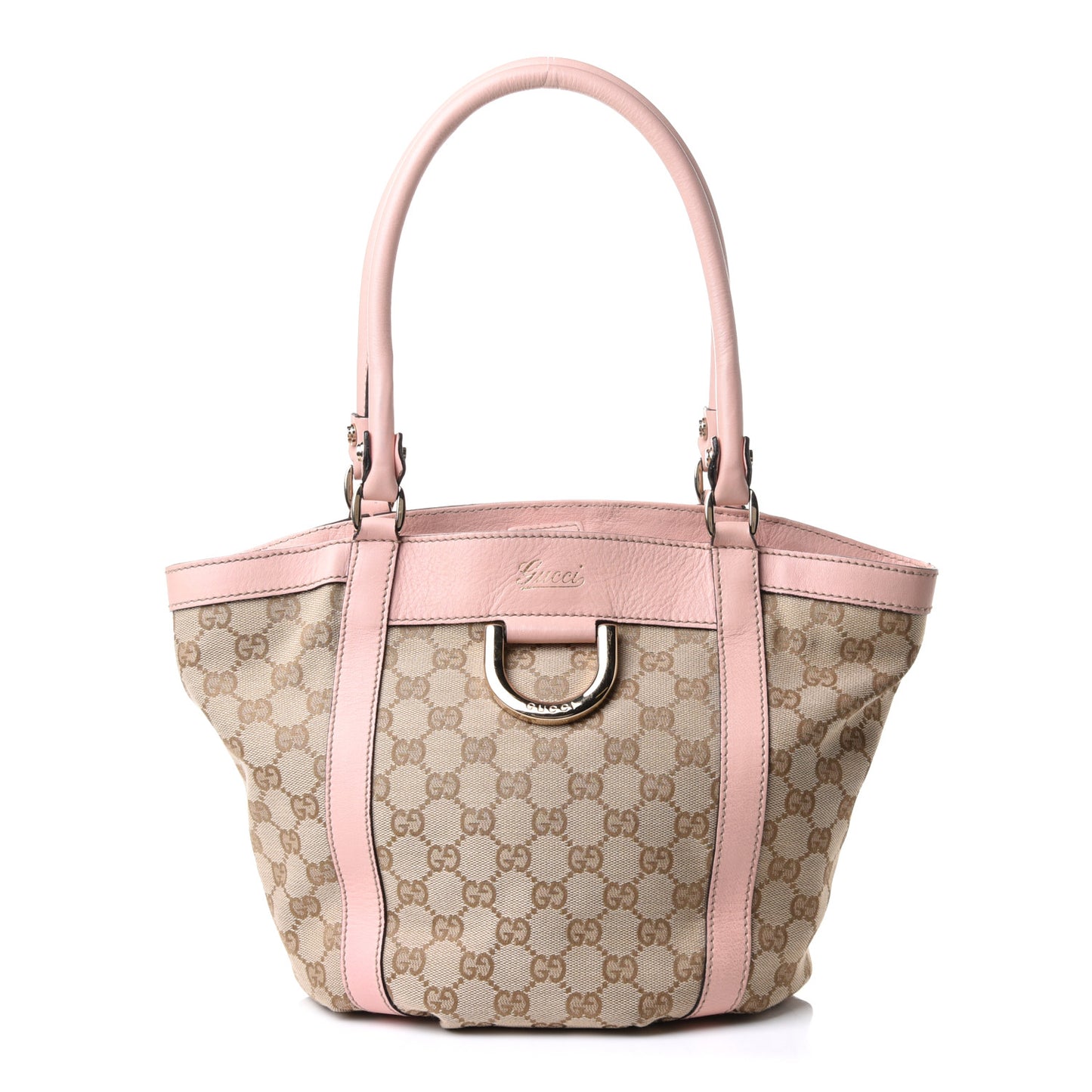 Monogram Small Gold D Ring Tote Pink