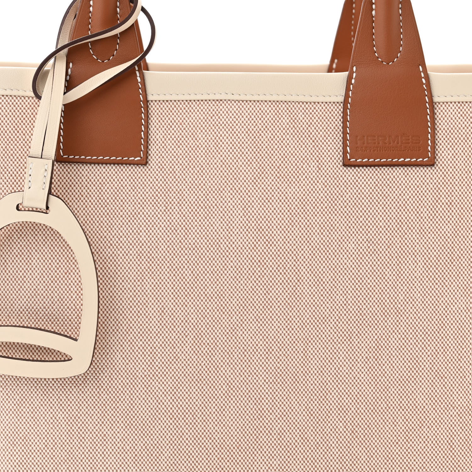 Hermes Military Toile Canvas Swift Steeple 25 Bag Gold 8 of 11