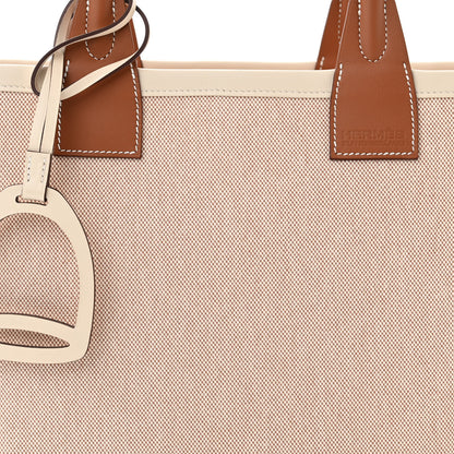 Hermes Military Toile Canvas Swift Steeple 25 Bag Gold 8 of 11