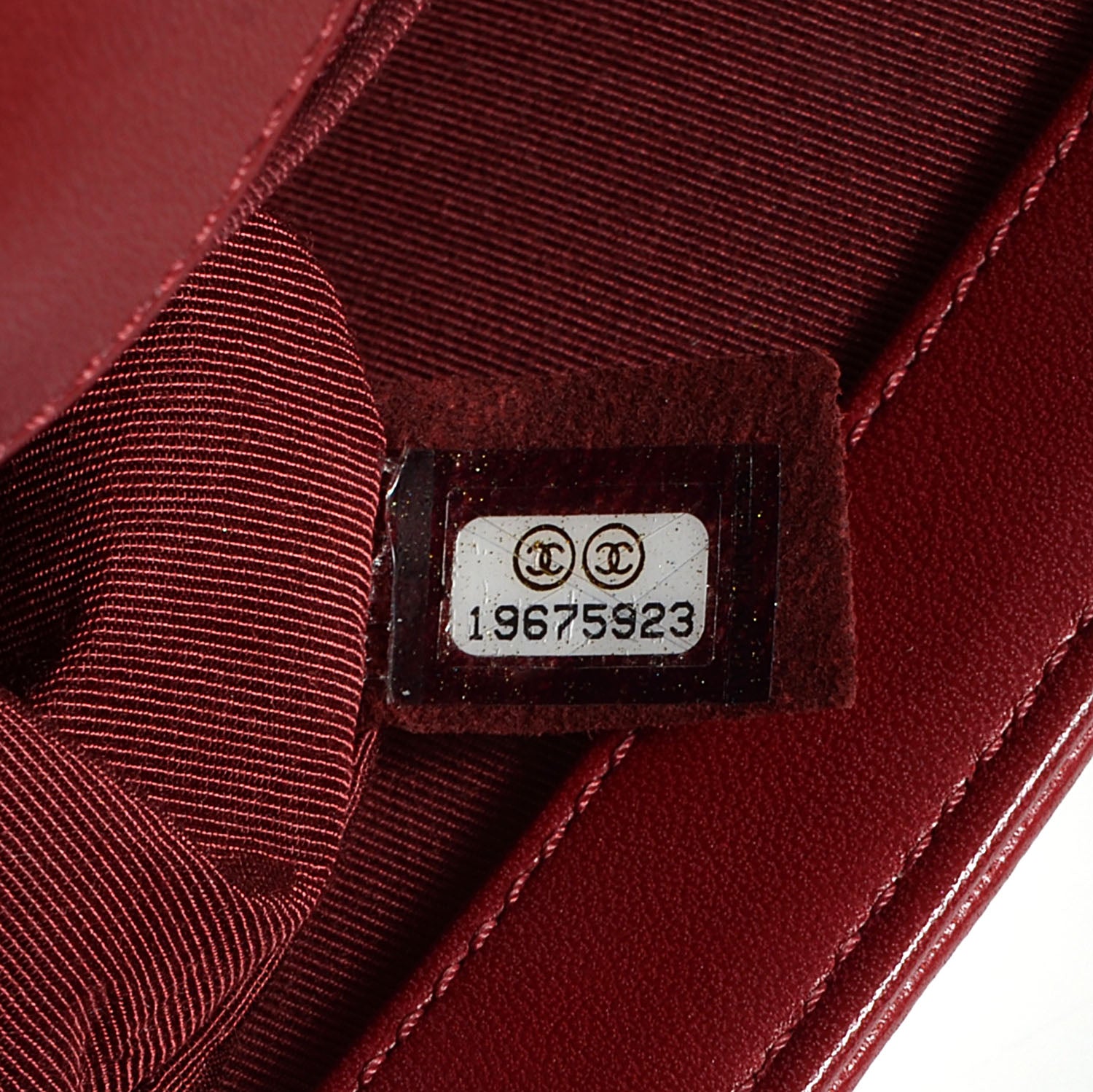 Chanel Lambskin Quilted Medium Boy Flap Dark Red 8 of 9