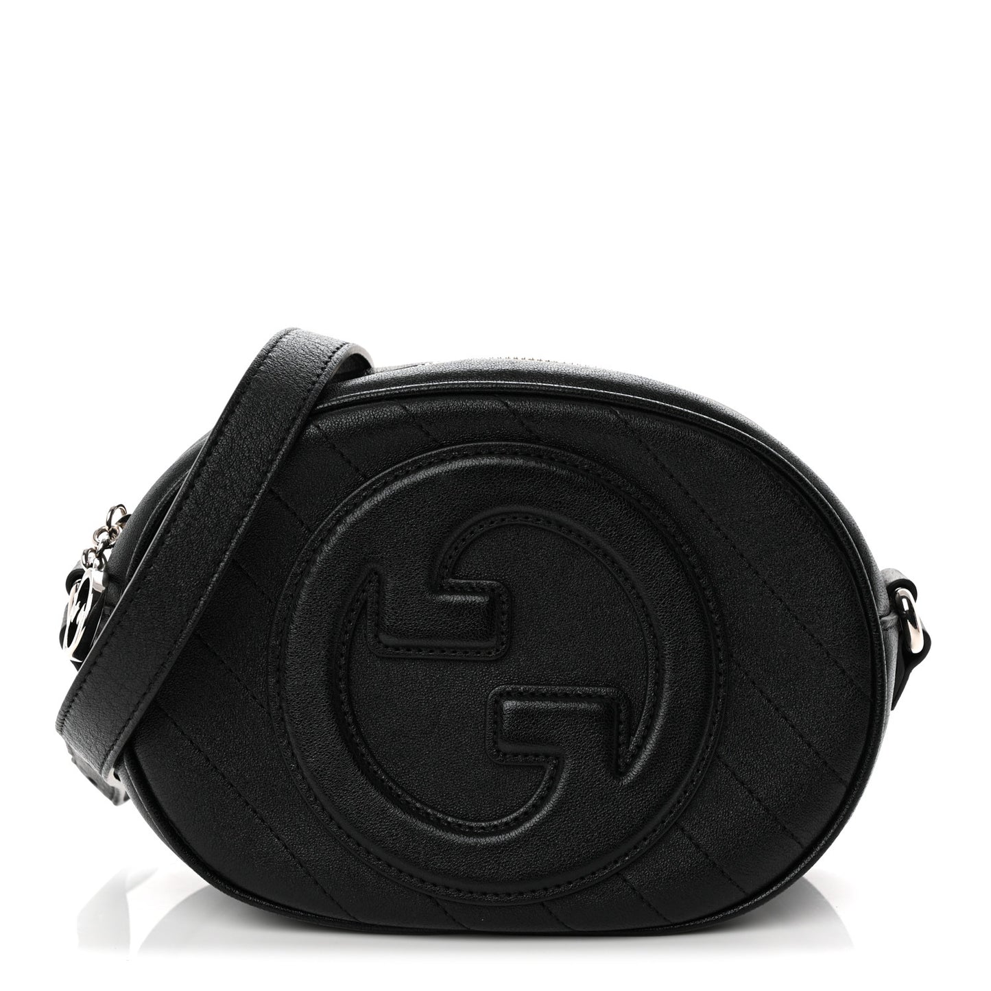 Sakai Be Green Calfskin Diagonal Stitched Mini Blondie Shoulder Bag Craclet Brown