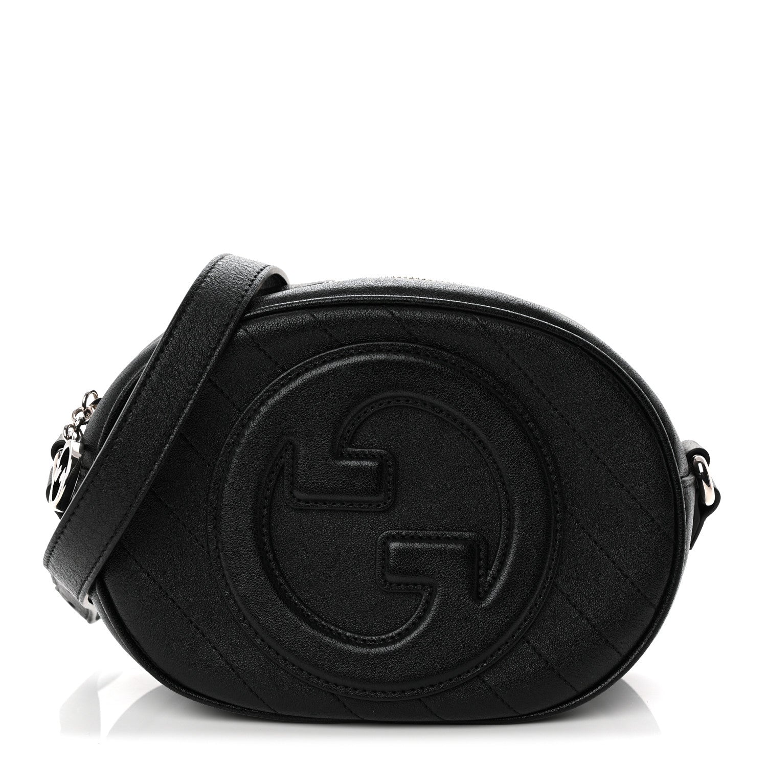 Gucci Sakai Be Green Calfskin Diagonal Stitched Mini Blondie Shoulder Bag Craclet Brown 1 of 10