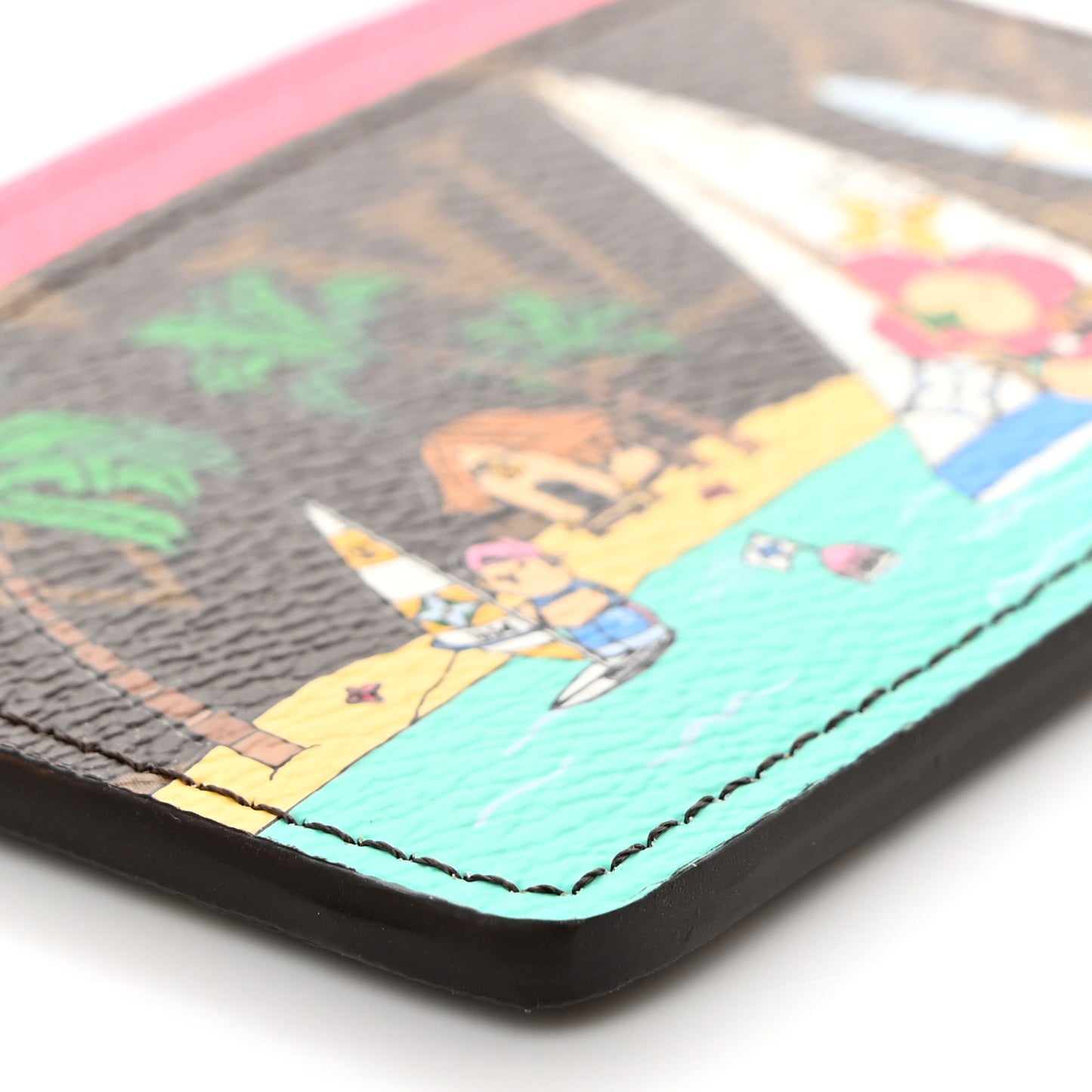Monogram 2023 Christmas Animation Sailing Vivienne Cardholder Dragonfruit Pink