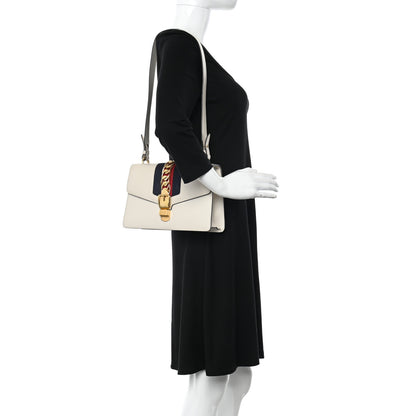 Gucci Calfskin Small Sylvie Shoulder Bag Off White 2 of 24