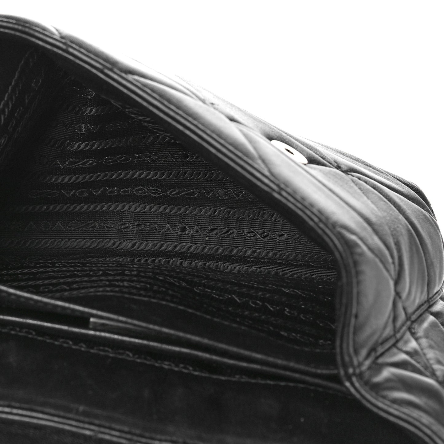Nappa Triangle Stitched Small Spectrum Bag Black