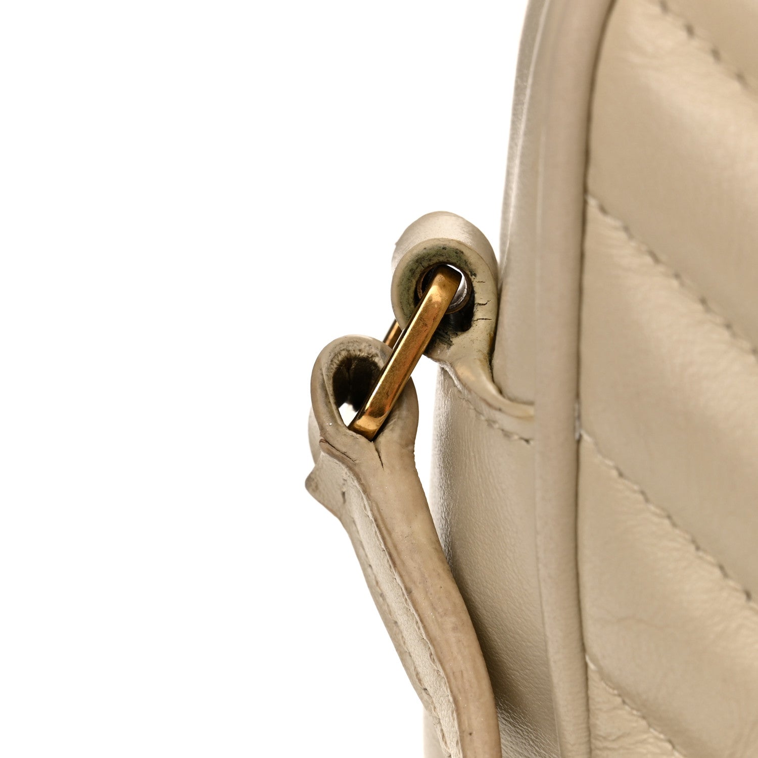 Saint Laurent Calfskin Matelasse Monogram Lou Camera Bag Crema Soft 15 of 19