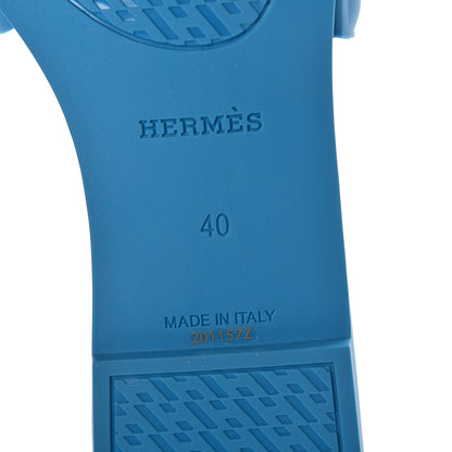 Hermes Rubber Aloha Sandals 40 Bleu Vif 6 of 7