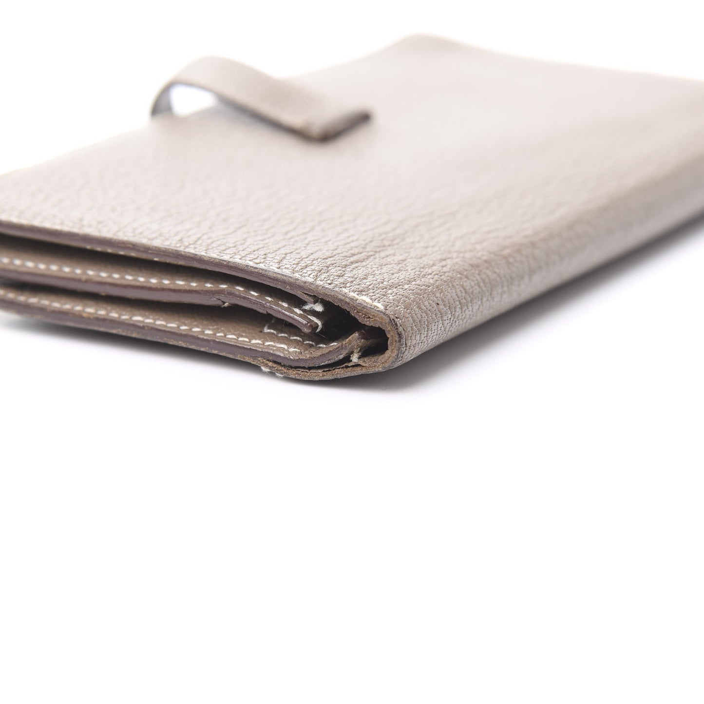 Chevre Mysore Bearn Gusset Wallet Etoupe