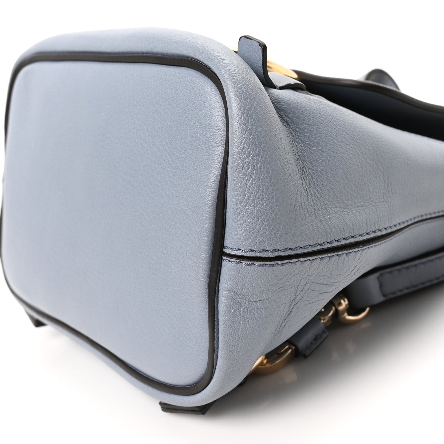 Suede Calfskin Mini Faye Backpack Cloudy Blue