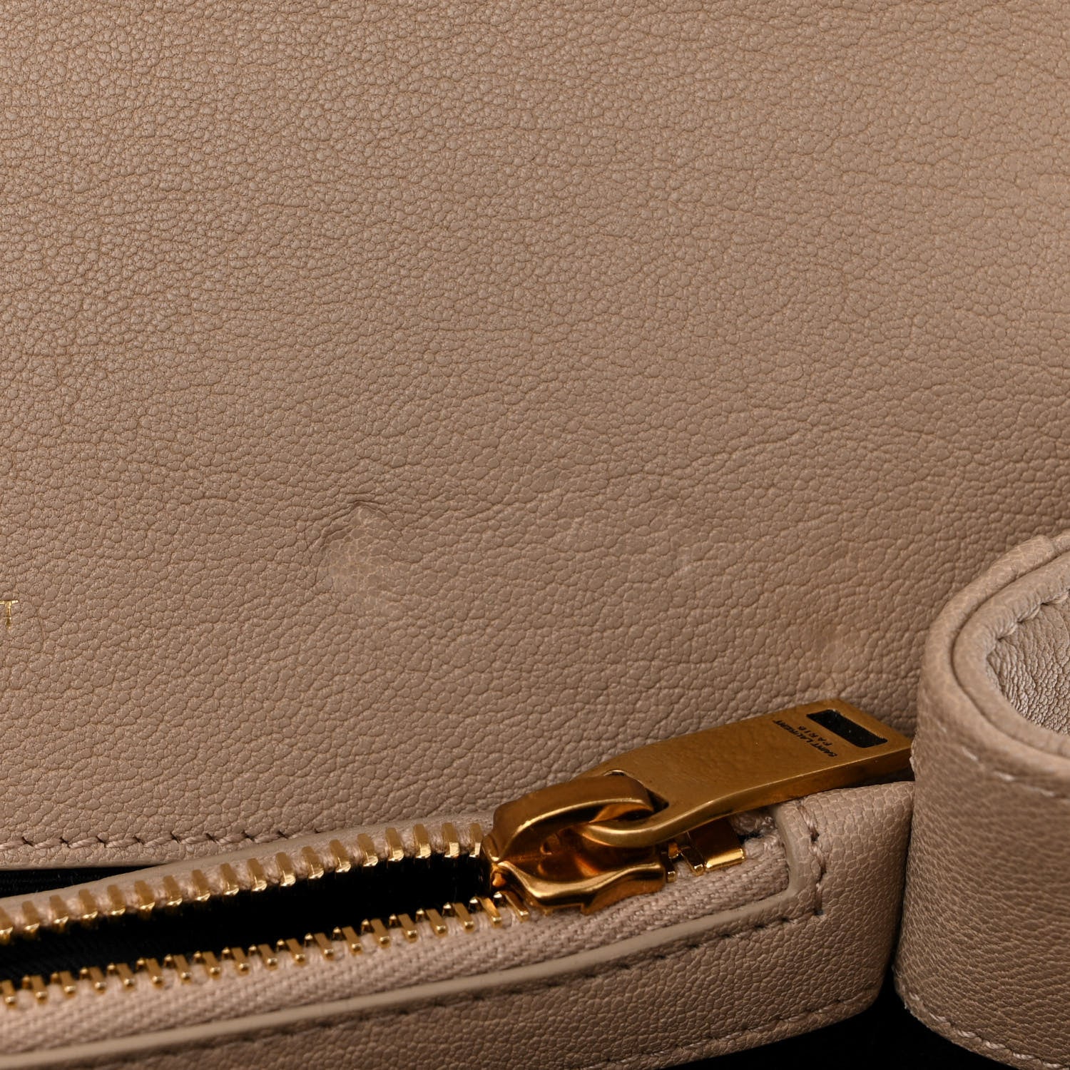Saint Laurent Sheepskin Matelasse Chevron Monogram Medium College Bag Dark Beige 11 of 11