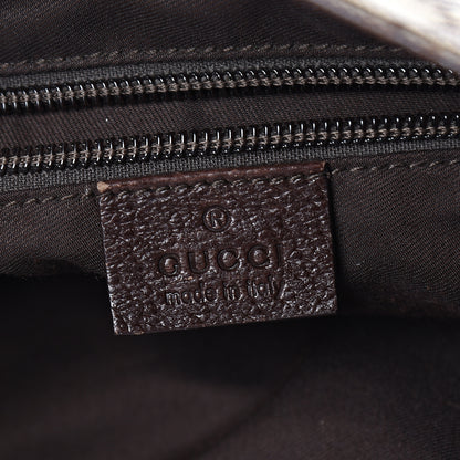 Gucci Monogram Web Medium Double Pocket Messenger Bag Dark Brown 5 of 9